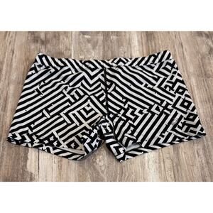 Asics Volleyball Shorts Women's Medium 3" Black/White Geometric